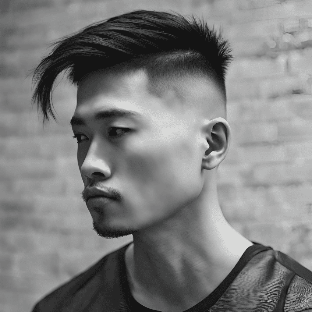 An Asian man with a Fade Haircut 7