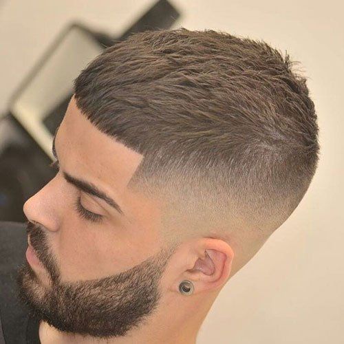 A man with a Straight Hair Fade Cut 2